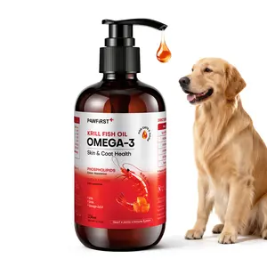 PawFirst Omega-3 Supplement for Dogs & Cats with Salmon & Krill Oil – Supports Skin & Coat Health from Wild Norwegian Salmon & Antarctic Krill (8 oz)