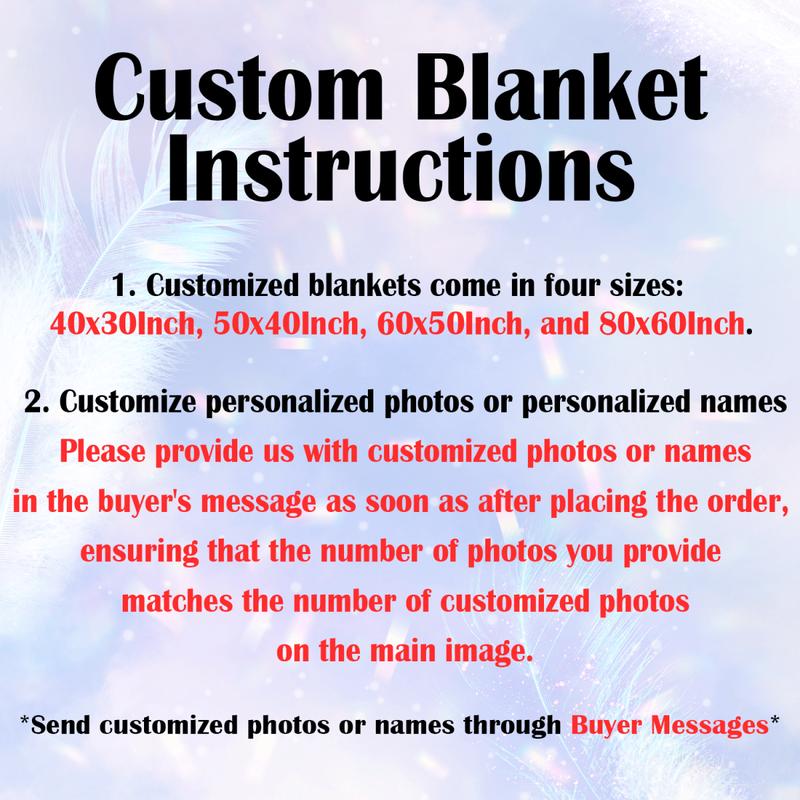 Personalized Photo Blanket for Family, Customized Bed Blanket with 10 Pictures for Mom Dad Custom Photos Throw Blanket for Best Friends, Personalized Gifts for Couple Girlfriend Boyfriend