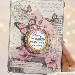Magnetic Phone Grip Sorry I'm Booked Please Leave Me Alone Talking Mirror With Pink Bow Magnetic Kindle Grip Book Lover Cute Kindle Accessories Phone Holder PopSocket Phone Grip Magnetic Pop Socket Phone Grip
