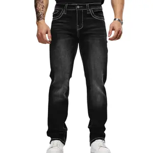 Embroidered Denim Jeans with V-Stitch Pocket Accents – Trendy Polished Pick for Casual Lifestyle Looks