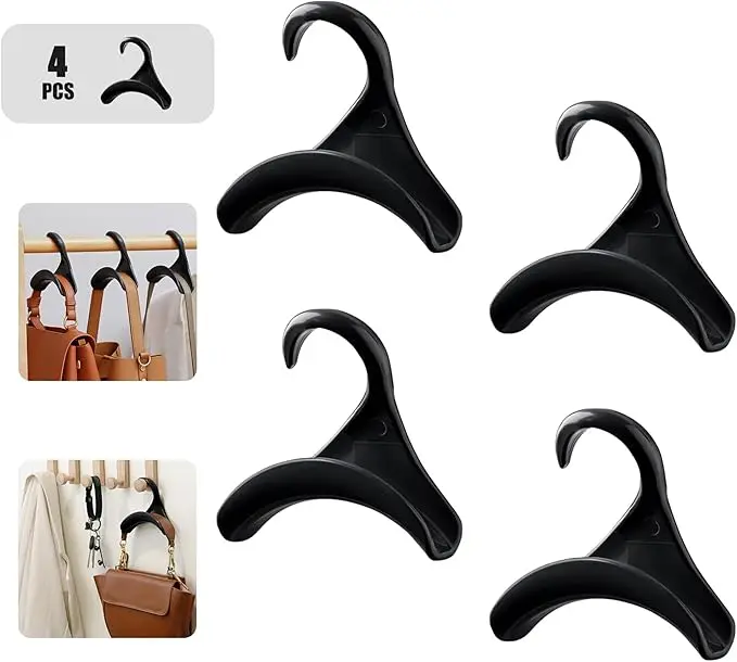 Multifunctional Handbag Closet Hanger,Plastic Purse Hanging Hook,Satchel/Tote/Shoulder Bag/Backpack/Hat/Tie/Scarf/Underwear/Bra/Necklace Organize
