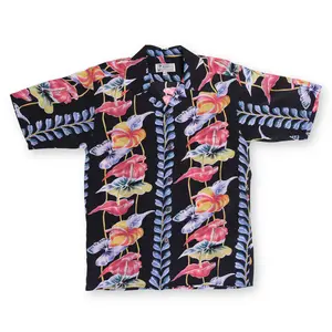 Aloha Island Vibes | Anthurium Border Premium Hawaiian Shirt - for Men & Unisex | Lightweight & Breathable Summer Beach Shirt for Casual & Vacation Style | Luau Party, Resort Wear & Everyday Streetwear | Perfect Gift for Him
