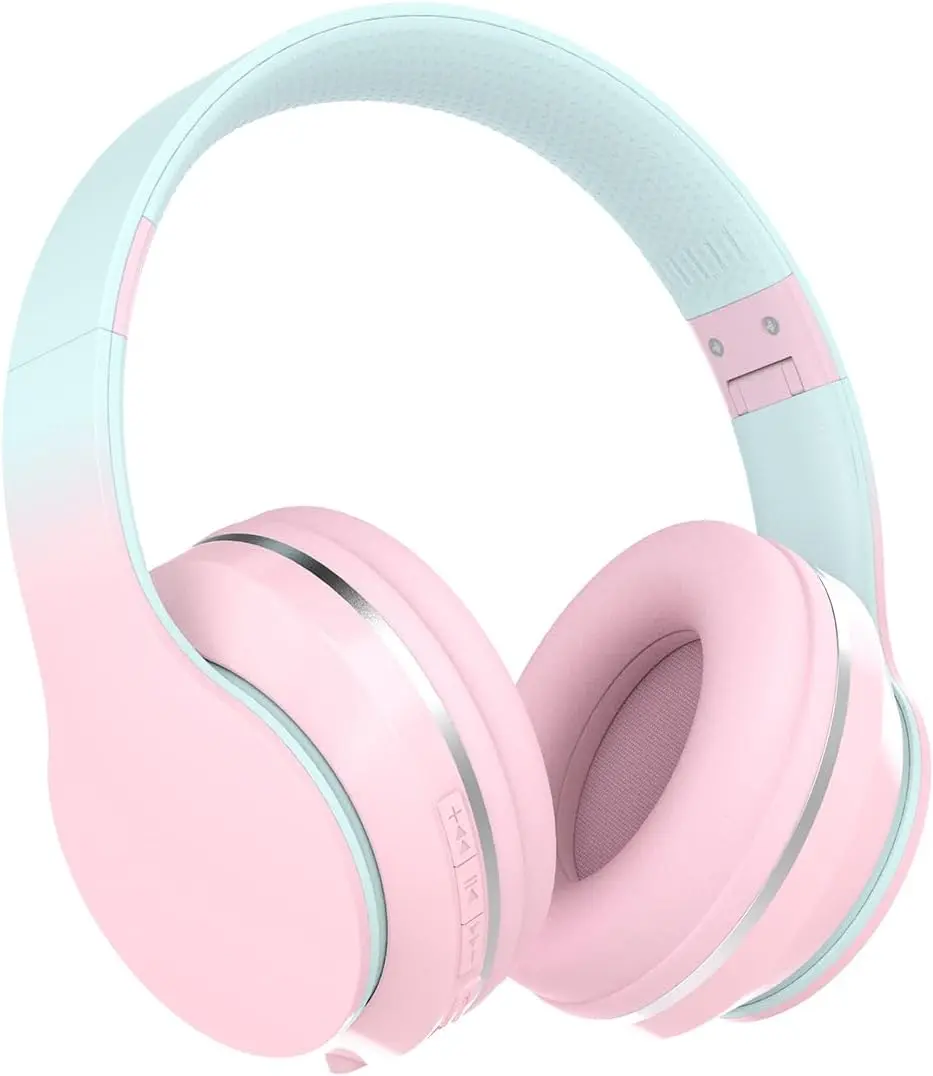 Headphones,  Headphones Over Ear with Microphones,Stereo Sound,10H Playtime, Foldable&Adjustable  Headphone, Headset for Adults,School ()