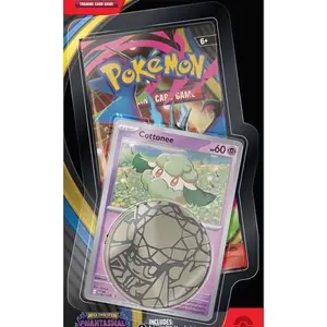 Pokémon PHANTASMAL FLAMES BOOSTER PACK WITH COIN Trading Card Game Cottonee Card 60 HP