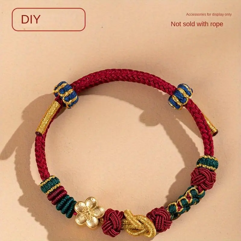 1pc Mo Xiangli Hand-Woven Beaded Bangle Bracelet - Unisex Ethnic Bohemian Lucky Bead Motif, Retro Costume Jewelry, Casual Daily Wrist Candy, Ideal Gift for Weddings, Birthdays