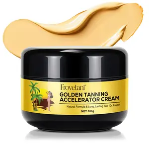 Golden Tanning Accelerator Cream | Browning Tan Accelerator | Non-Greasy, Water-Resistant with Carrot and Coconut Oil | Vitamin A & E For Moisture & Hydration