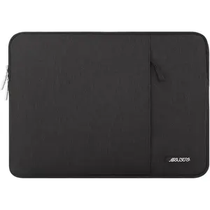 MOSISO Laptop Case 16 inch, 15-15.6 inch Laptop Sleeve Compatible with MacBook Pro 16 M5 M4 M3 M2 M1, HP Acer Dell Lenovo ASUS, Polyester Vertical Computer Sleeve Bag with Pocket, Black
