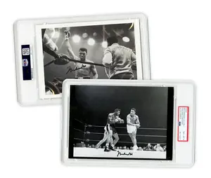 2 Signed Photos of Ali Vs. Patterson 1965 PSA 8