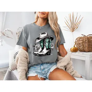 Dusty Boots Collection Grey Graphic