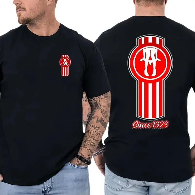 Kenworth Since 1923 T-Shirt – Classic Black Truck Logo with Red KW Emblem, Perfect for Truckers and Diesel Fans, Unisex T-Shirt for Men and Women