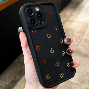 Heart Pattern Phone Case, Anti-scratch & Shockproof Phone Protective Cover, Phone Accessory Compatible with iPhone 16 15 14 13 12 11