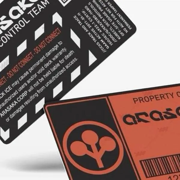 Arasaka Cyberpunk Themed Minimalist Rectangle Stickers - Durable Laptop-Safe Vinyl, Waterproof DIY Scrapbooking Accessories, Bubble-Free Fit, Peel-Resistant Hold, Minimal Tech Aesthetic for Laptops, Cellphones