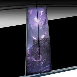 Set of 2 Waterproof Pokémon B-Pillar Vinyl Decals for Cars - Scratch Covers and Stylish Decorative Stickers for Both Center Pillars.