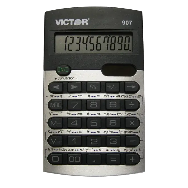 VICTOR® Compact 10-Digit Metric Conversion Calculator - Lightweight and Portable, Easy-to-Read LCD Display, 20 Built-In Conversion Functions for Classroom, School, Office Use (Accounting, Lab/Field Supplies), Lcd Screen