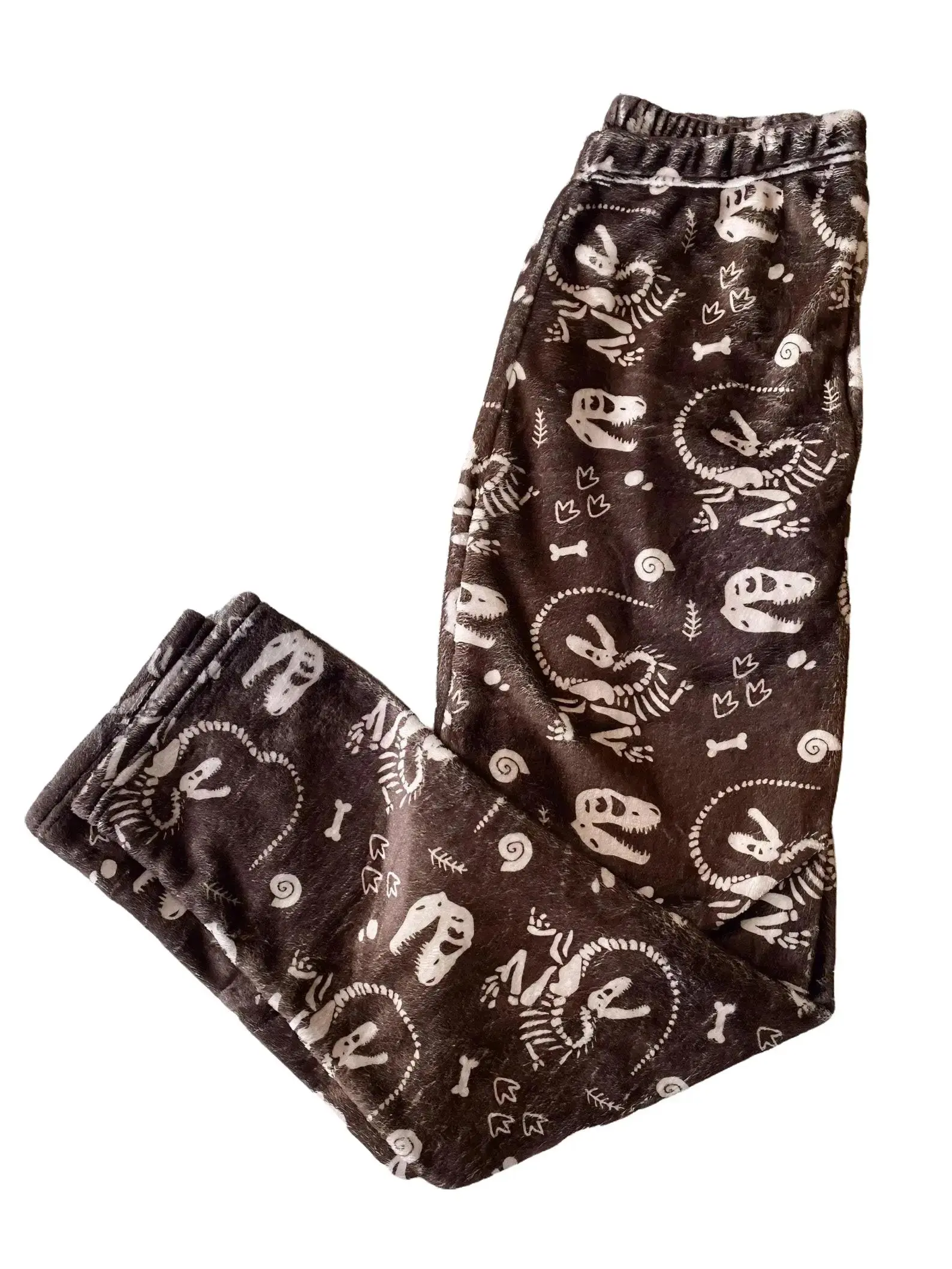 Cute Dinosaur Skeleton Pajama Pants, Satin Lounge Wear, Funny Dino Sleepwear, Unisex Cozy Pajama Bottoms, Gift Idea