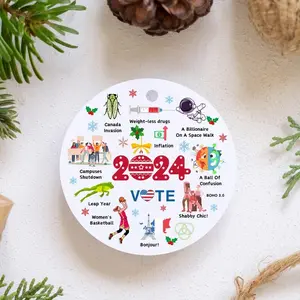 Notable Events 2024 Christmas Ornament, Funny Year in Review, Year to Remember Gifts Idea, Commemorative 2024, Newsmaker Cute 2024 Ornament, Xmas Gift