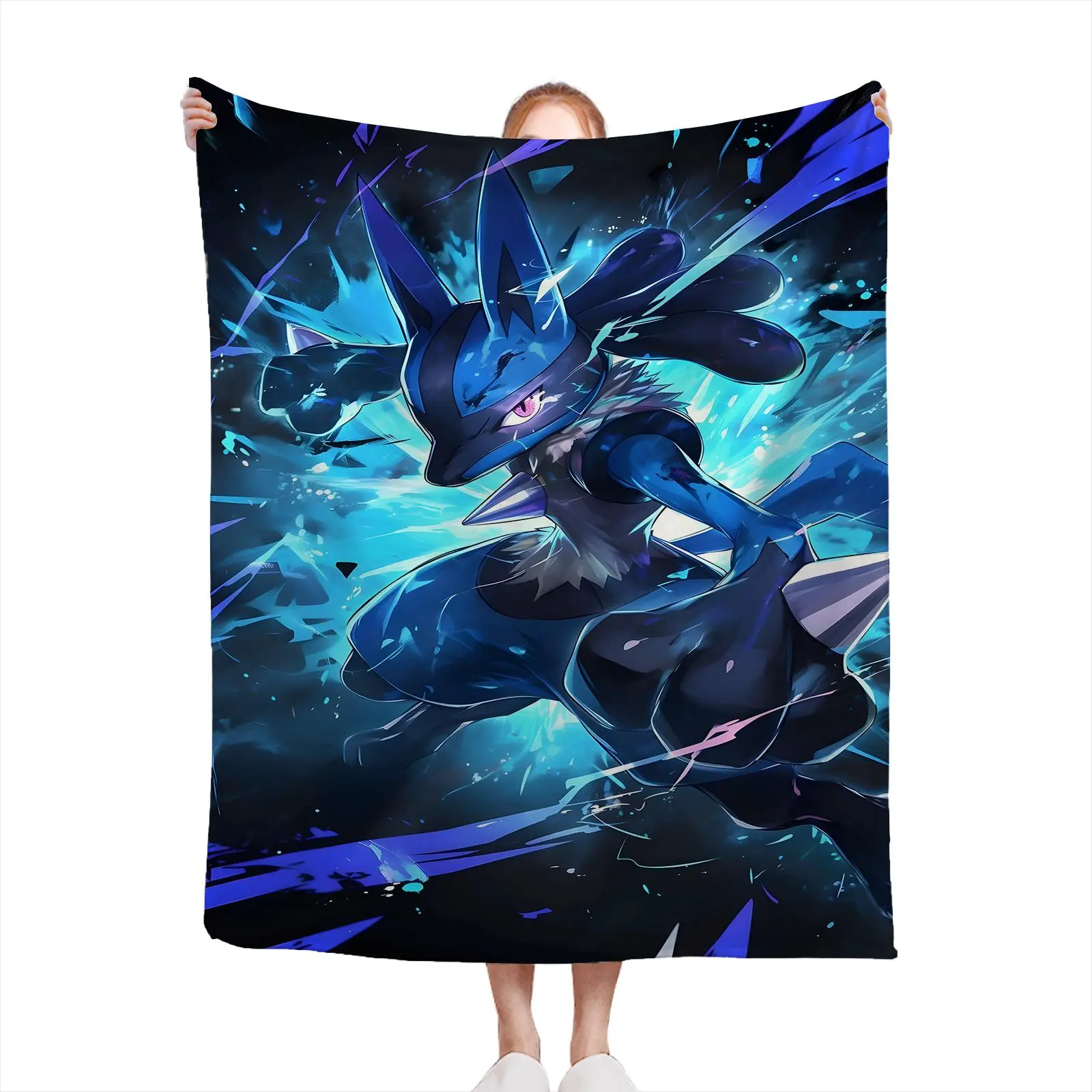 Super Soft Warm Pokémon Throw Blanket for Living Room Couch Fall Winter Fun Housewarming Gift for College Students Soft Flannel Fleece Cozy Lightweight Durable Anti Pilling Cover D0808-434
