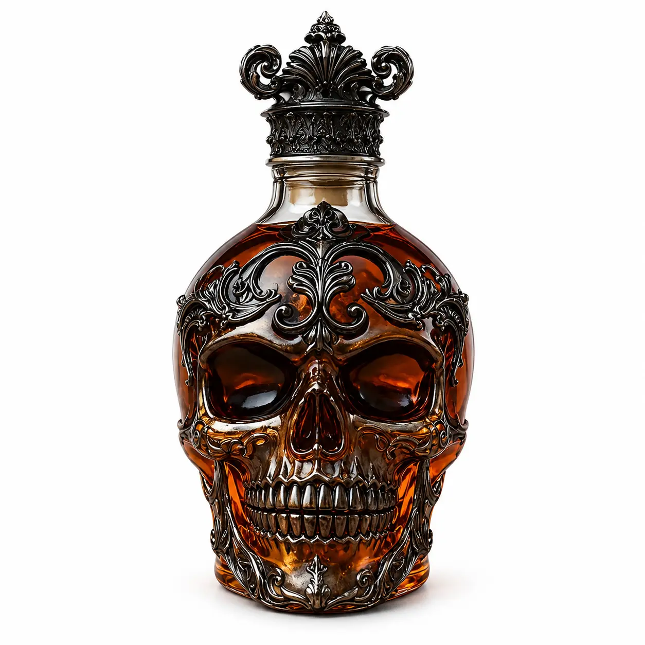 GOTHIC SKULL GLASS DECANTER
