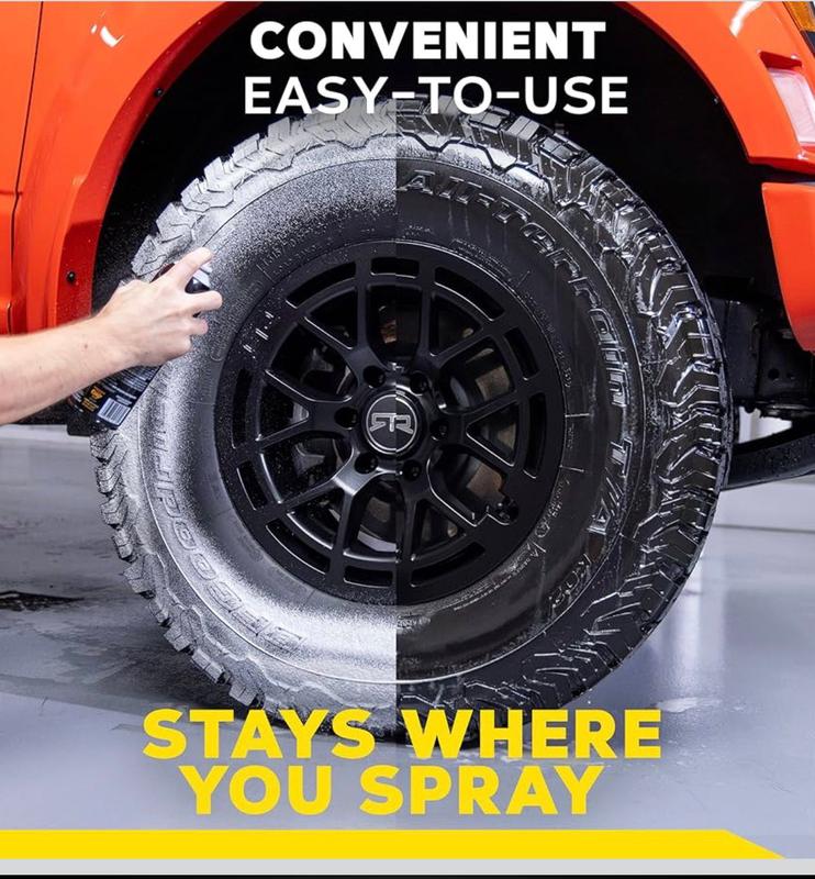 Meguiar's G13919 Hot Shine Tire Foam, Aerosol Tire Shine for Glossy, Rich Black Tires - 19 Oz Spray Can (Pack of 2)