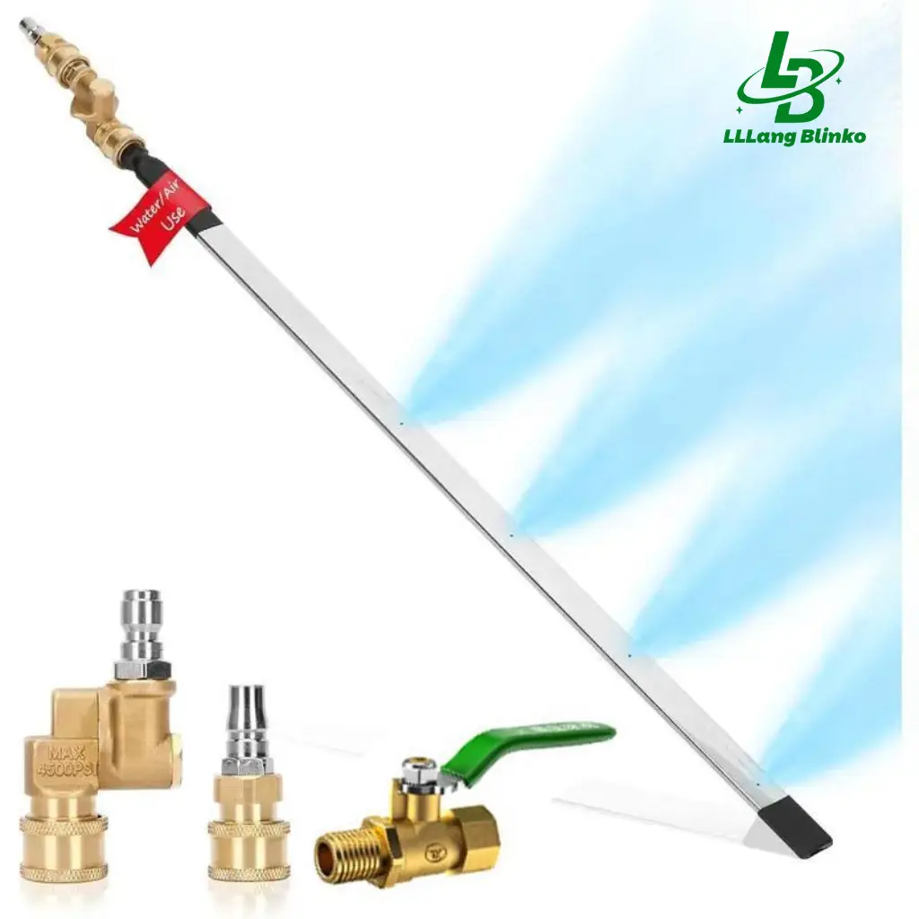 24" Portable Radiator Cleaning Wand, 4500 PSl Radiator Flush and Cleaner Tool, Quick Cleaning.Two 1/4" Quick Coupler, Radiator Pressure Washer Tool Fi