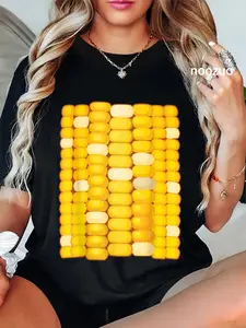 100% Cotton Corn Costume Halloween | Cool Food Dress-Up Gift T-Shirt