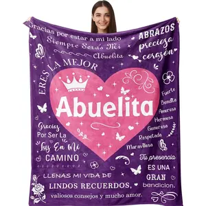 Spanish Grandma Gifts Abuela Abuelita Blanket Festival Birthday Present Regalos Para Throw Soft Warm Cozy Family Appreciation Heartwarming Home Decor Mothers Day