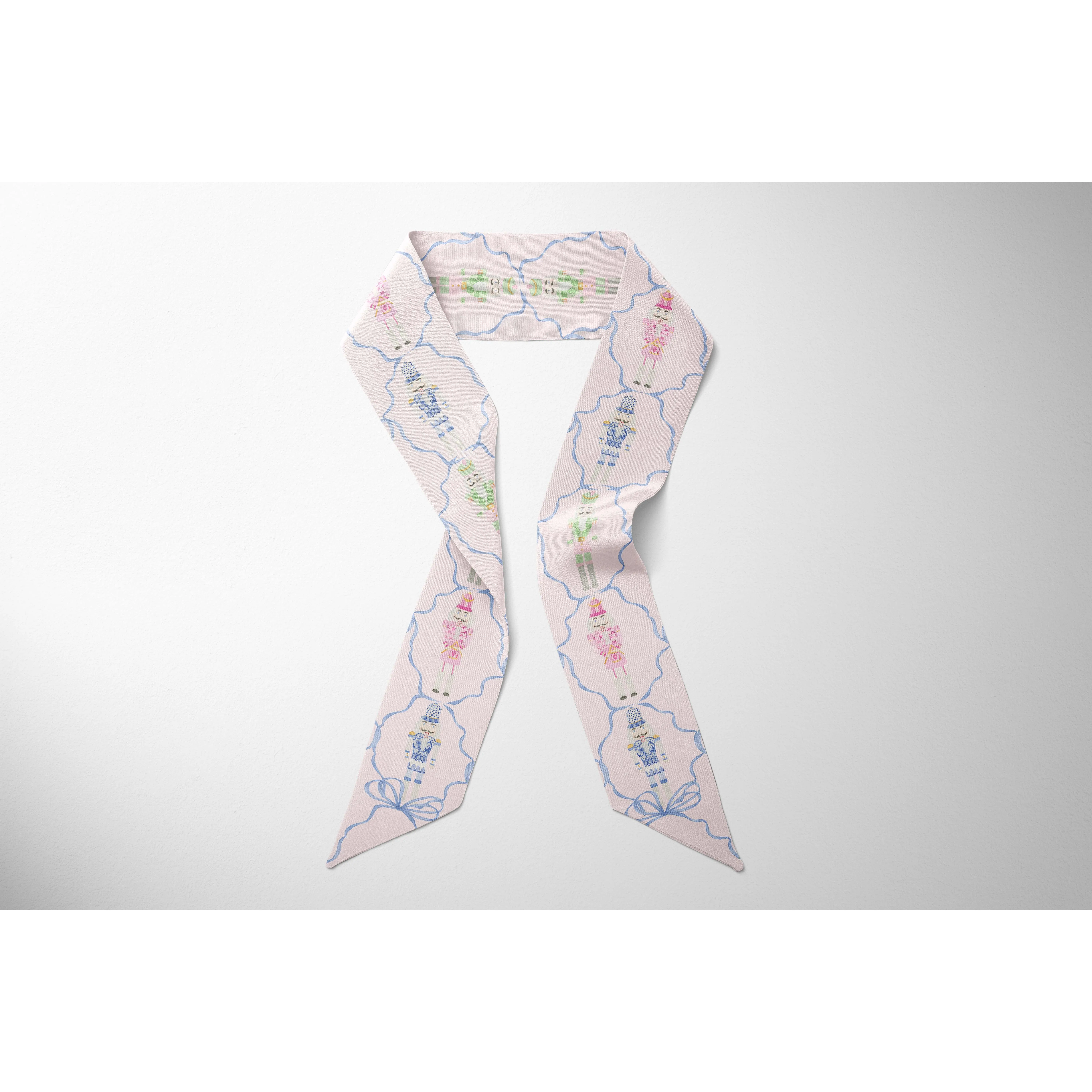 Watercolor Nutcracker Silk Twilly Scarf Watercolor Nutcracker Silk Twilly Scarf