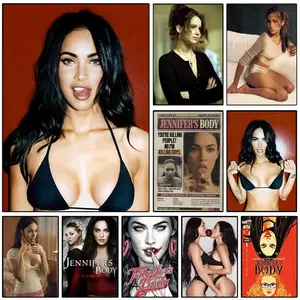 Pop Movie J-Jennifer Body Poster Sticky Wall Art Printing Sublimated Prints Waterproof Modern Aesthetic Home Living Bedroom Decor Trendy Room Decoration Gift Durable High Quality