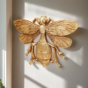 Vintage Bee Wall Hanging Decor, European Style Resin Craft, Handmade Home Decoration for Festivals, Parties, Insect Museum, Wall Mounted Decoration