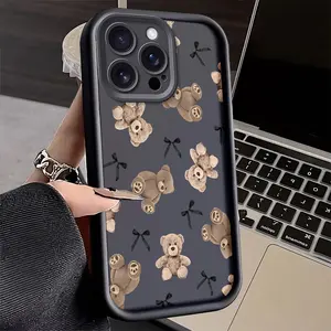 Cute Teddy Bears pattern Luxury Phone Case, For iPhone 17/16/15/14/13/12/11/XS/XR/X/Plus/Pro/Max, series Galaxy A35/A53/A54/A55/S23/S24/S25 ultra Designed for Drop Protection with a Soft TPU Back.