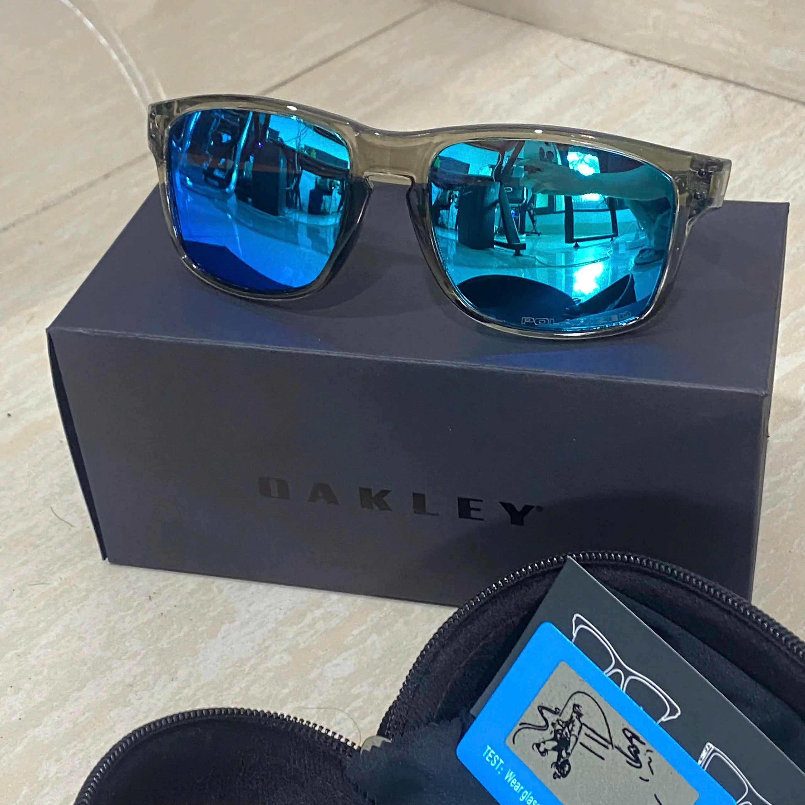 Hoolbrook Blue Mirror Polarized Sunglasses UV400 Smoke Clear Frame Men’s Outdoor Travel Shades