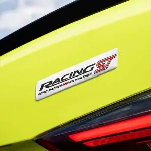 3D Aluminum Car Sticker, St Racing Brand Logo Decal, Ford Focus 2/3 Gen & Mondeo Mk2 Fashion Car Emblem Decoration, Vehicle Exterior Decoration, Car Decals