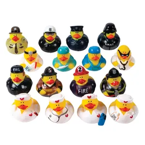 2" - 2 1/2" Bulk  48 Pc. Community Helpers Vinyl Rubber Ducks Assortment
