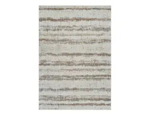 212 MAIN 7x10 ft. Machine-Woven Modern Abstract Print Stain-Proof Non-Slip Home Decor Rug, Beige & Brown, Indoor Rectangle Area Rug, Non Slip Rug
