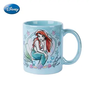 Disney Princess Ceramic Coffee Mug, Belle & Ariel Relief Art Cup, 3D Sculpted Collectible, Birthday Graduation Gift, Home Office Decor