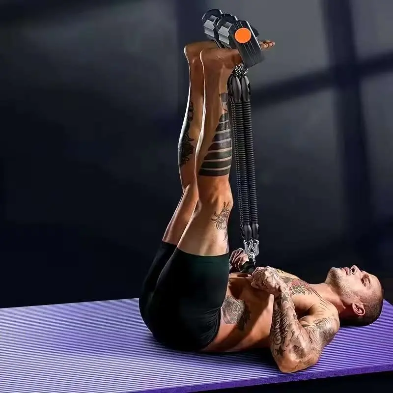 100lb Foot Pedal Resistance Band Leg Abdominal Full Body Workout Trainer, Durable Fitness Equipment, Home Exercise, Portable, Ergonomic Design, Workout Bands