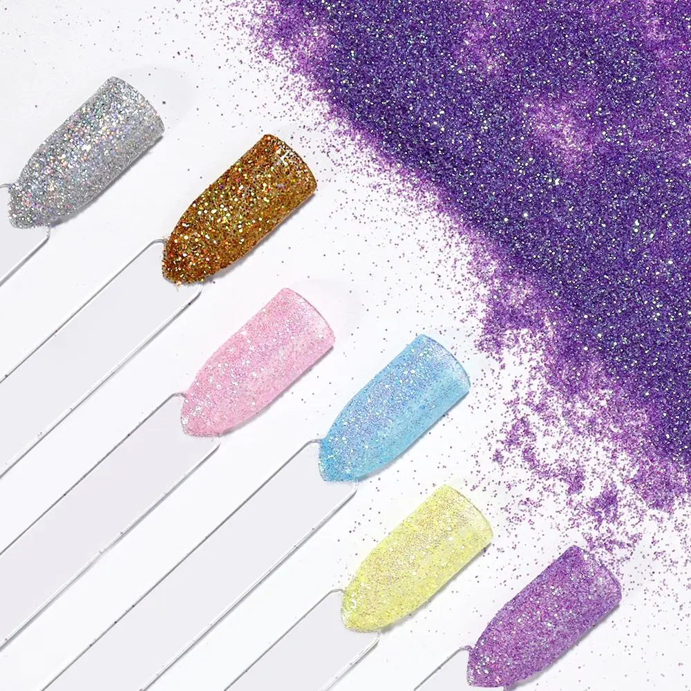 50g/bag Iridescent Nail Glitter Powder Holographic Ultra Fine Gold Silver Glitter Super Shining Paillette Pigment Dust For Nails 50g/bag Iridescent Nail Glitter Powder Holographic Ultra Fine Gold Silver Glitter Super Shining Paillette Pigment Dust For Nails