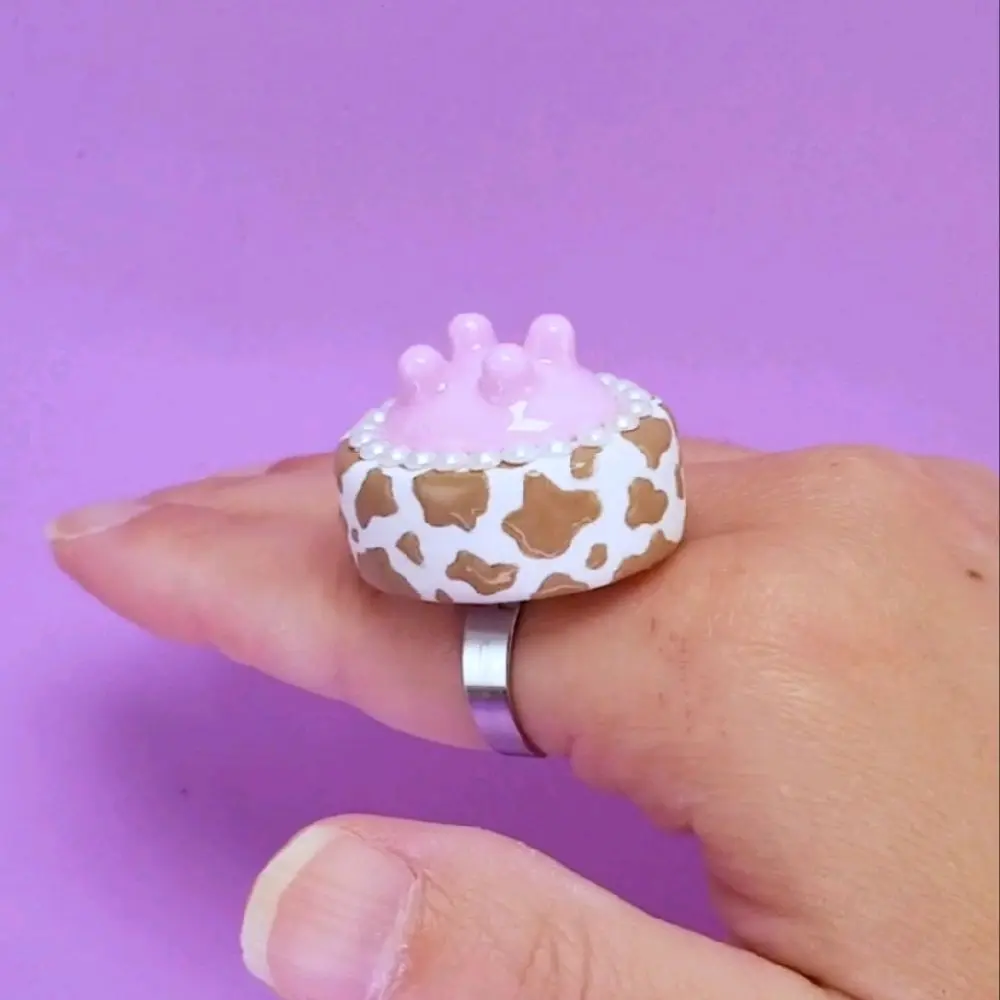 Udderly Moo Pink Pearl Ring