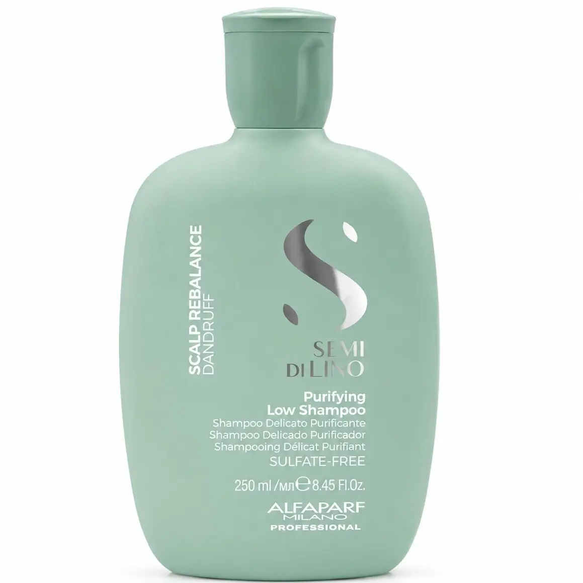 Alfaparf Sulfate-Free Liquid Foaming Scalp Rebalancing Shampoo with Ethylhexyl Methoxycinnamate & Pure-Set Complex - Haircare Cleanser for Dry Scalp, Anti-Dandruff Support, UV Protection, Cosmetic, Cleansing, Probiotics, 8.45Oz, Color & Chemically Treated