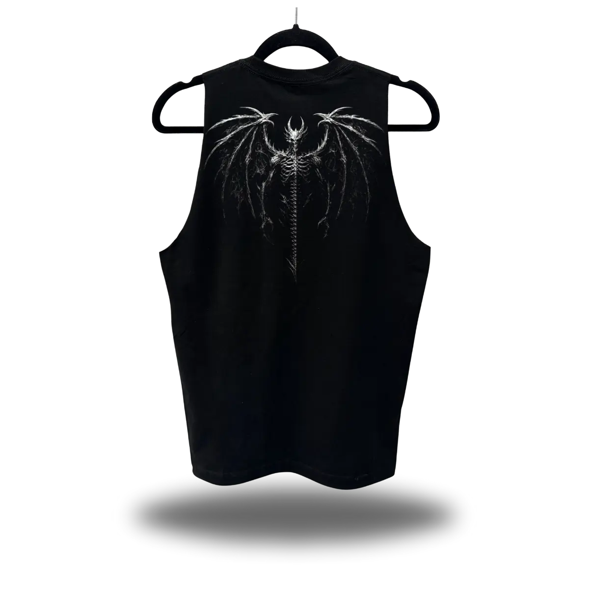 TheDriveClothing Gothic Skeleton Classic Tank Top – Black Unisex Graphic Tee, Y2K Streetwear Biker Festival Outfit, Grunge Punk Vintage Style Cotton Shirt, Soft Ring-Spun Comfort