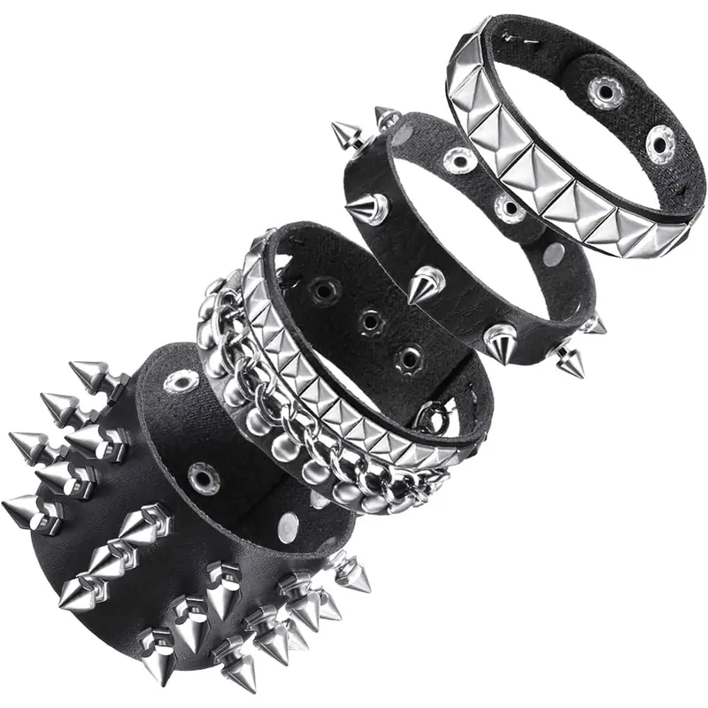 Black Studded Belt, Studded Bracelet Goth Rivet Punk Rock 
