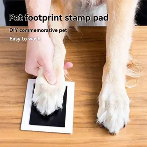 2pcs Pet Footprint Molds, No Wash Cat Dog Memorial Gifts, DIY Pet Album Claw Print Kit, Large and Small Sizes, Easy to Use