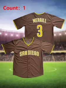 Men's Baseball Jersey, Breathable Comfortable Baseball Uniform, Casual Sporty Top for Training & Competition, Men's Sportswear for Baseball & Softball