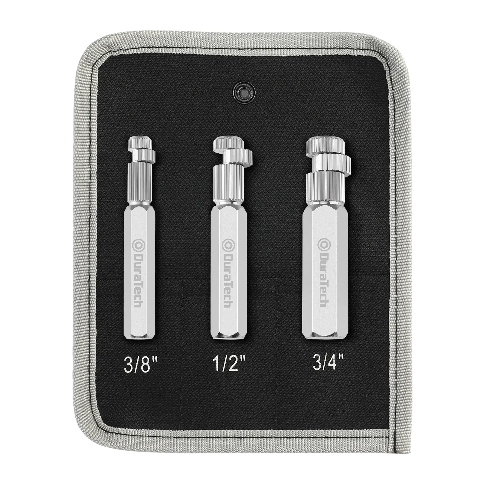 #fathersdaygift DURATECH Internal Pipe Wrench Set, Pipe Nipple Extractor Set, 3-Piece, 3/8",1/2" and 3/4" Pipe Capacities, Organizer Pouch Included