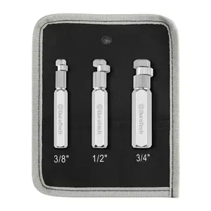 #SpringGlowUp DURATECH Internal Pipe Wrench Set, Pipe Nipple Extractor Set, 3-Piece, 3/8",1/2" and 3/4" Pipe Capacities, Organizer Pouch Included