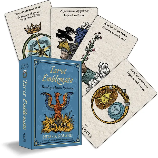 Tarot Emblemata: Decoding Magical Symbolism (83 Full-Color Cards and 192-Page Guidebook) -- Nitasia Roland - Other