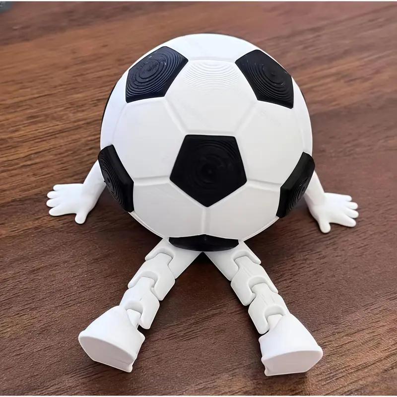Cute Football Figurine Car Dashboard Ornament, Creative Soccer Ball Car Interior Decor, Novelty Automotive Accessory Gift for Football Lovers