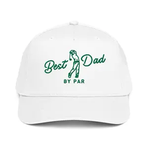 Best Dad By Par Embroidered Golf Hat – Funny Dad Golf Gift, Two Tone Trucker Cap, Father’s Day Hat