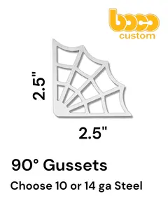 Spider Web Corner Gussets (Set of 16) | 90-Degree Decorative Weld On Steel Support
