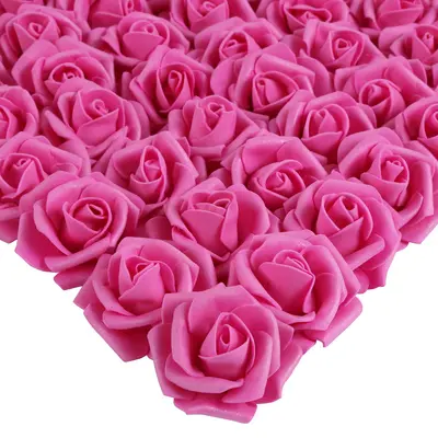 200 Pack White Artificial Rose Heads - 2 Inch Stemless PE Foam Flowers For Wedding, DIY Crafts, Decor - View #4